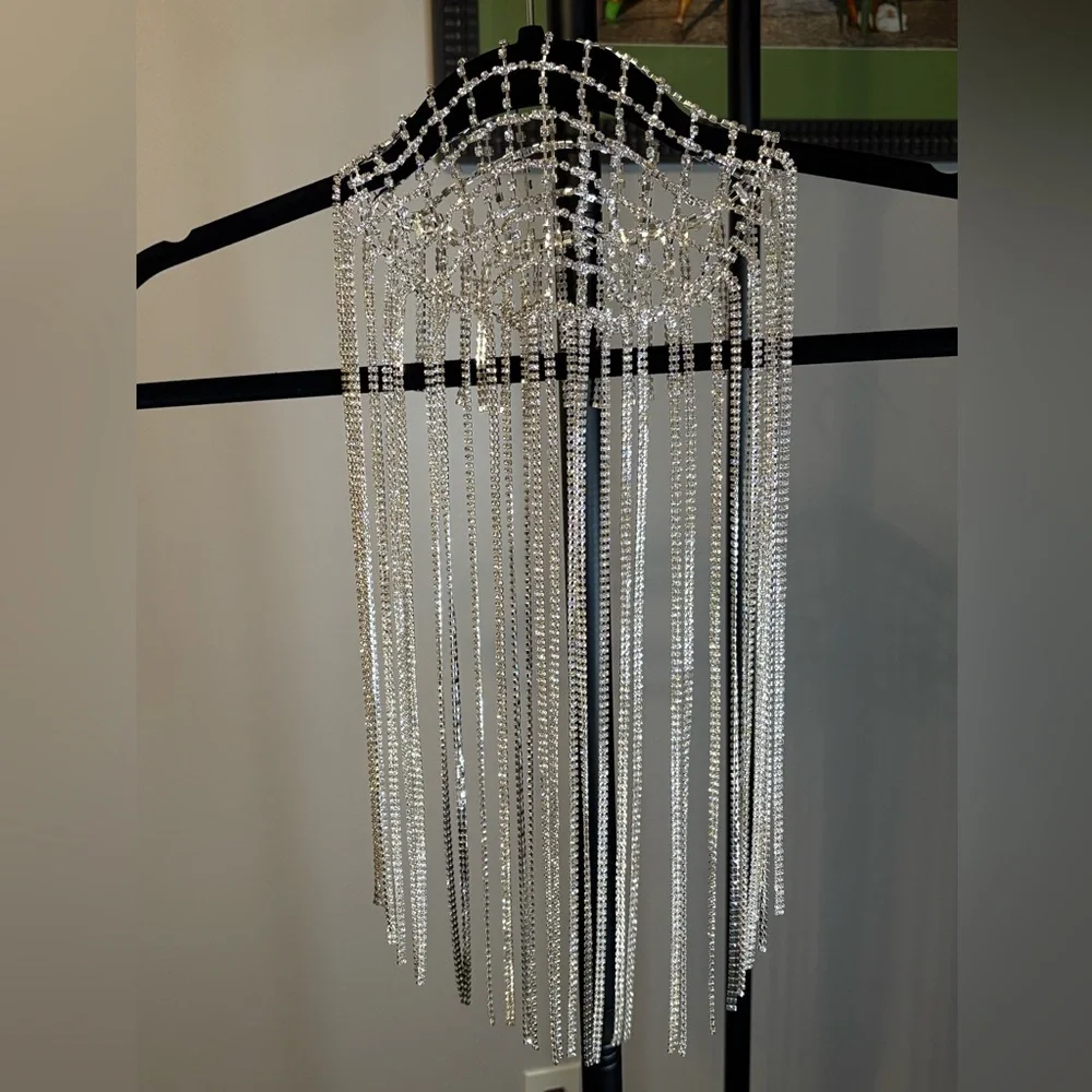 Silver Rhinestone Headpiece - Picture 5 of 11